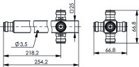 4.3-10 4-Way Power Splitter (f) 340-2700 MHz, =-161 dBc...
