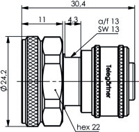 Adapter 4.3-10 auf 2.2-5 (m-m) Push-Pull/Push-Pull...