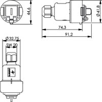 STX V6 Freie Anschlussdose RJ45 Modul A Cat.6A (ISO/IEC)...