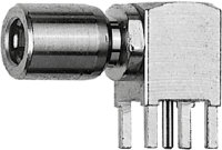 SMB-Winkelanbaubuchse Au 50 Ohm für gedruckte Schaltungen (Telegärtner J01161A0861)