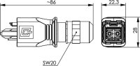 STX V14 2SC Steckerset POF M (Telegärtner J88083A0026)
