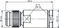 TNC-Kabelstecker Feder/Klemm, 50 Ohm Low Loss 400 Kabel,...