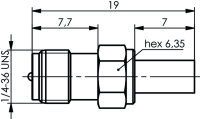 R-SMA Kabelbuchse Reverse Au G1 (RG-58C/U)...