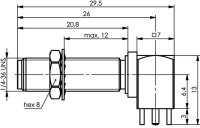 SMA-Winkeleinbaubuchse LTP Au 50 Ohm (Telegärtner...