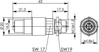 STX M12x1-M12x1 KU X-kod. Cat.6A CO-8X-180-8X-180-C6A000...