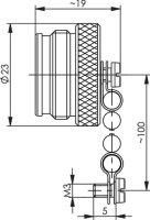 4.3-10 Abdeckkappe mit Kette für Stecker...