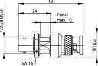 BNC-ÜBERSPANNUNGSABLEITER 75 Ohm (m - f) Einbau, 1...