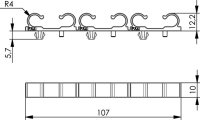 Kabelführungsset für 24 Kabel schwarz (Set aus...