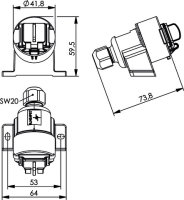 STX V6 AP-Dose RJ45 Modul A Cat.6A (ISO/IEC)...