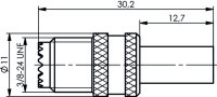 Mini-UHF Kabelbuchse Crimp G1 (RG-58C/U) crimp/crimp; festgehaltener Innenleiter (Telegärtner J01046F0001)