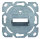 Modul-Aufnahme 1-/2-fach UP/0 für BR 45° Auslass, f. Schalterprogramme (Telegärtner H02010B0085)
