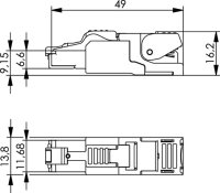 MFP8 T568B Cat.6A (10Stk im Blister) AWG24-22/1,...