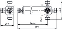 N 4-Way Power Splitter (f) 575-3800 MHz, =-161 dBc...
