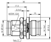 2.2-5 Einbaukupplung (f-f) (Telegärtner J01462A0001)