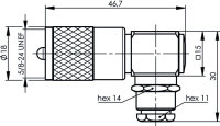 UHF-Kabelwinkelstecker G1 , G5, RG-141A/U, RG-142B/U...