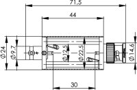LABOR-Steckverbindung Adapterbox BNC-BNC (M-F); 50 Ohm (Telegärtner J01008A0807)