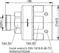 7-16 Kabelbuchse SIMFIX PRO G26 (1 5/8") IP68...