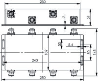 N 4x4 Hybrid-Koppler (f), 6 dB 698-2700 MHz, =-161 dBc...