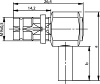 1,6/5,6 Kabelwinkeleinbaubuchse Cr G13 (0,4/2,5), G50...