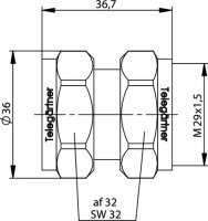 7-16 Kupplung 50 Ohm (m-m) (Telegärtner J01123B0000)