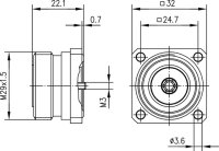 7-16 Gerätebuchse 50 Ohm (Telegärtner J01121A0721)