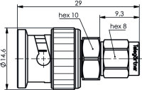 Adapter BNC-SMA (M-M) (Telegärtner J01008A0018)
