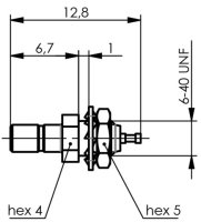 SSMB-Einbaustecker Au Einbau von vorne (Telegärtner J01190A0001)