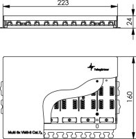 Multi-VM 8-8 Cat.7A (ISO/IEC) AWG26-22; Wandmontage (Telegärtner J00060A0071)