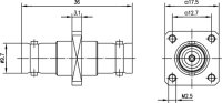 BNC-Verbindungsstück 50 Ohm UG-414A/U; (F-F)...