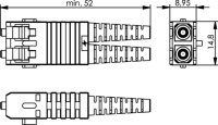 STX IP20 SC-RJ Stecker POF Metall, gelb, Ø 2,2mm...