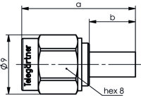 SMA-Kabelstecker Cr 50 Ohm Ni G1 (RG-58C/U)...