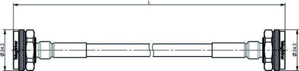 4.3-10 Jumper Kabel 1/4" IP67 L = 0,5 m, mS-mS, G20 (1/4" flex) - JMPR/0577L (Telegärtner L00010Q0143)
