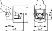 STX V5 Flanschset RJ45 Modul A Cat.6A (ISO) M...