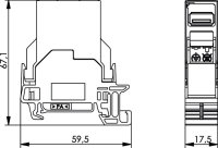 STX Tragschienen-Verbinder incl. USB Kupplung f-f Typ A-B...