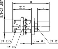 N-Kabeleinbaubuchse Cr Ta G5 (RG-223/U), RG-142B/U...