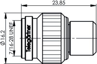 R-TNC Abschlusswiderstand 50 Ohm (m-Reverse) 1 Watt, 2.5 GHz (Telegärtner J01016R0008)