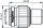 R-TNC Abschlusswiderstand 50 Ohm (m-Reverse) 1 Watt, 2.5 GHz (Telegärtner J01016R0008)