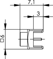 SMP-Anbaustecker für LTP, 50 Ohm Limited Detent...