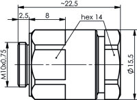 Kabelabfangung klemm, 50 Ohm G30 (1.5/3.8)...