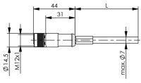 STX M12x1 VL D-kod. Cat.5 CS03FC00BSFUTP2207C5-1PUR-A0200...