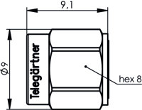 SMA-Kabelstecker Au, ohne Innenleiter G10 (UT-141); mit...