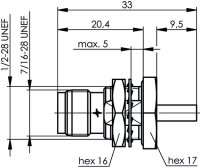 TNC-Einbaubuchse Cr/Cr G7 (RG-316/U) (Telegärtner...