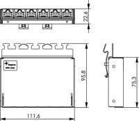 Mini-Verteiler f. Tragschiene TH35 MPD6-HS K Cat.6A...