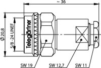 N-Kabelstecker 50 Ohm TA G1 (RG-58C/U); G5 (RG-223/U)...