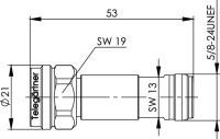 N-Dämpfungsglied 3dB, Au/TA, 50 Ohm 2W, (m-f)...