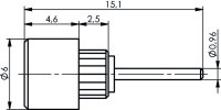 MCX-Einpressbuchse 50 Ohm Ni mit Lötstift...