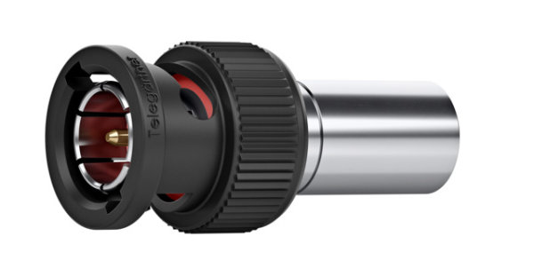 BNC-Kabelstecker UHD Cr/Cr 75 Ohm G27 (1.0/4.6-6.7), schwarz (Telegärtner J01002A0090)