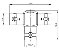 BNC-T-Stück 75 Ohm (f-f-f) (Telegärtner...