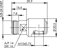 N-Normkopfbuchse 50 Ohm (Telegärtner J01021C0104)