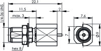 SMA-EDGE-MOUNT-Einbaubuchse Au SMT; 50 Ohm; mit Fächerscheibe 903 (Telegärtner J01151A0451)